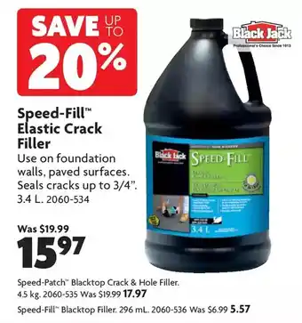 Home Hardware Speed-Fill Elastic Crack Filler | Speed-Patch Blacktop Crack & Hole Filler | Speed-Fil Blacktop Filler offer