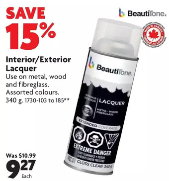 Home Hardware Interior/Exterior Lacquer offer