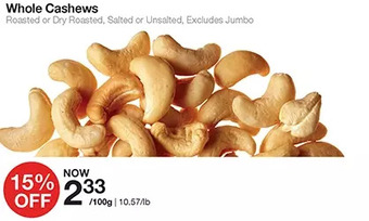 Bulk Barn Whole Cashews offer