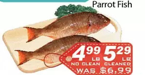 Ample Food Market Parrot fish. no clean | cleaned offer