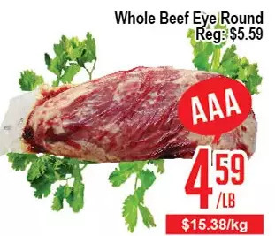 Skyland Foodmart Whole beef eye round offer