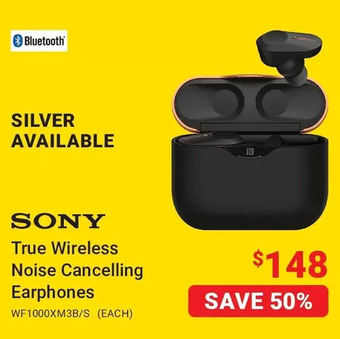 Visions Electronics Sony true wireless noise cancelling earphones offer