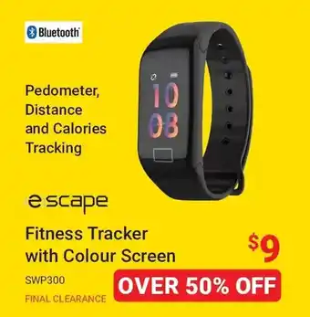 Visions Electronics Escape fitness tracker with colour screen offer