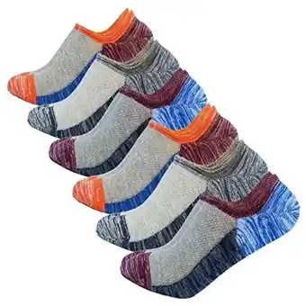 Amazon Men's 6-pack cotton athletic no-show socks,low cut socks,mesh surface,breathable,light and odorless,silicone anti-shedding offer