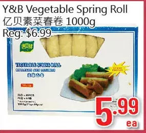 Y&b vegetable spring roll