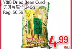 Hong Tai Supermarket Y&b dried bean curd offer