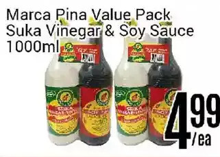 Nations Fresh Foods Marca pina value pack suka vinegar & soy sauce offer