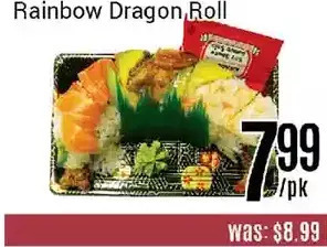 Nations Fresh Foods Rainbow dragon roll offer