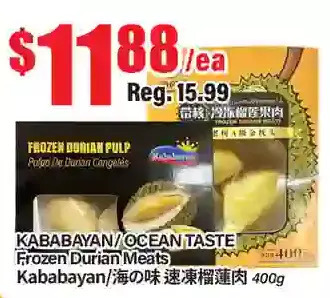Btrust Supermarket Kababayan / ocean taste frozen durian meats kababayan offer