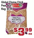 Top Food Supermarket Global choice chick peas offer