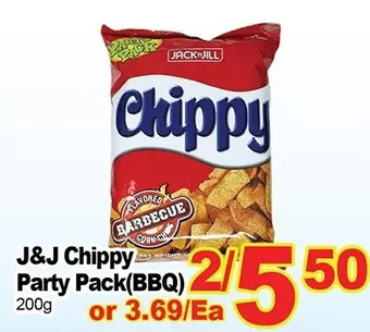T&T Supermarket J&j chippy party pack(bbq) offer