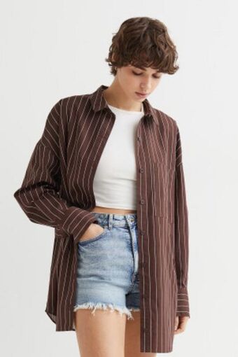 H&M Oversized poplin shirt offer
