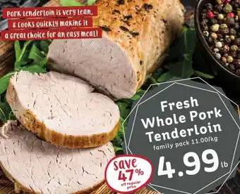 Market Place IGA Fresh Whole POrk Tenderloin offer
