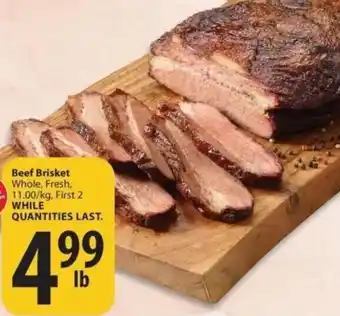 Save on Foods Beef Brisket 11.00kg While Quantities Last. offer
