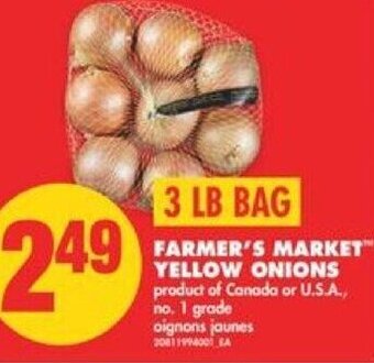 No Frills Farmer's Market Yellow Onions offer