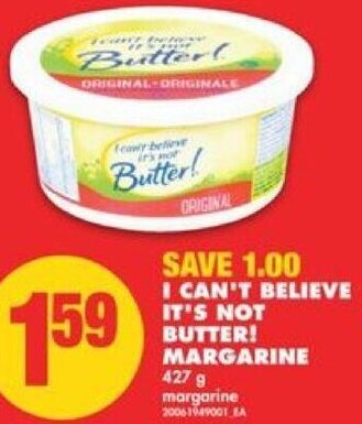 No Frills I Can't Believe It's Not Butter! Margarine 427g offer