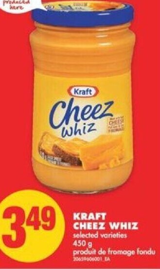 No Frills Kraf Cheez Whiz 450g offer
