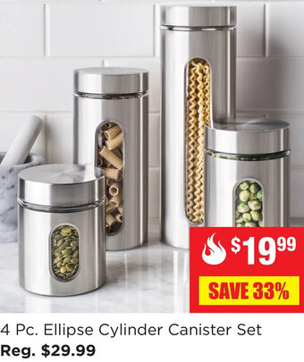 Kitchen Stuff Plus 4 Pc. Ellipse Cylinder Canister Set offer