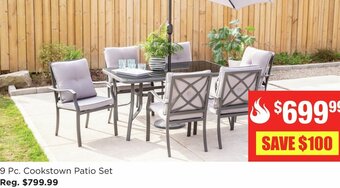 Kitchen Stuff Plus 9 Pc. Cookstown Patio Set offer