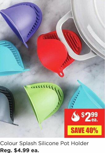 Kitchen Stuff Plus Colour Splash Silicone Pot Holder offer