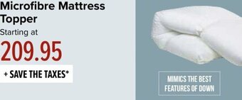 Linen Chest Microfibre Mattress Topper offer