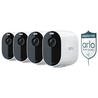 Best Buy Arlo essential spotlight wire-free indoor/outdoor 1080p security camera - white - 4 pack - only at best buy offer