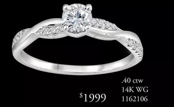 Charm Diamond Glacier fire 14k white gold 0.40ctw bridal ring offer
