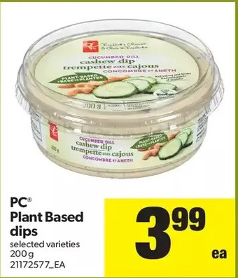 Real Canadian Superstore Pc plant based dips offer