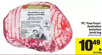 Real Canadian Superstore Pc free from australian boneless lamb leg offer