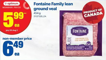 Real Canadian Superstore Fontaine family lean ground veal offer
