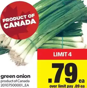Real Canadian Superstore Green onion offer