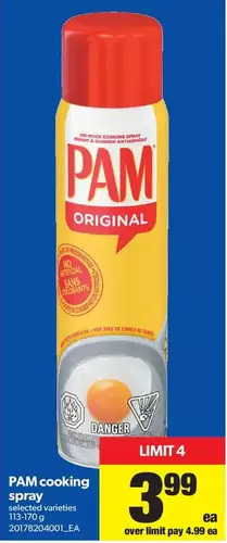 Real Canadian Superstore Pam cooking spray offer