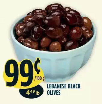 Marché Adonis Lebanese black olives offer