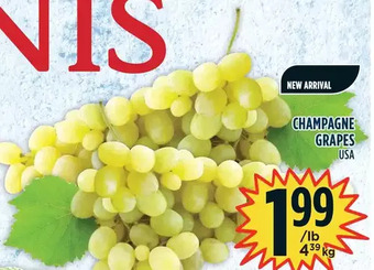 Marché Adonis Champagne grapes offer