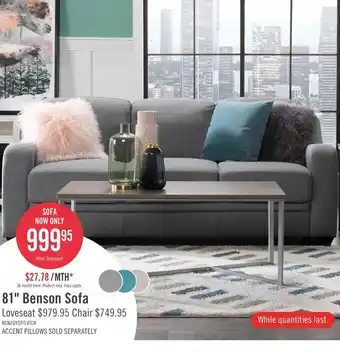 The Brick 81" Benson Sofa offer