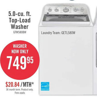 The Brick 5.0-Cu. Ft. Top-Load Washer offer