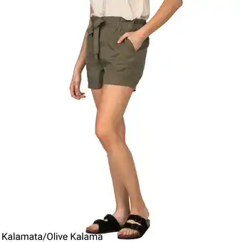 Giant Tiger Mystyle women's high-rise tie front shorts with front and back pockets offer
