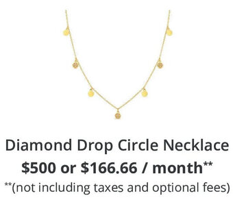 Diamond Drop Circle Necklace
