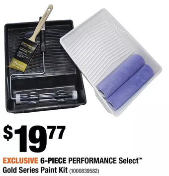 Home Depot 6-piece performance select gold series paint kit offer