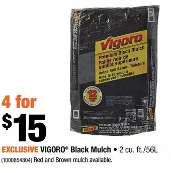 Home Depot Vigoro black mulch offer
