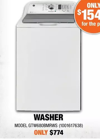 Home Depot Ge washer offer