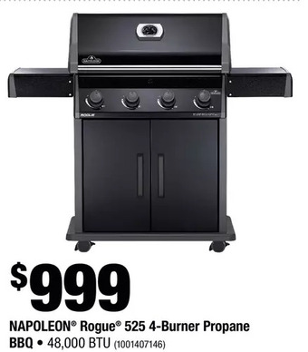 Home Depot Napoleon rogue 525 4-burner propane bbq offer