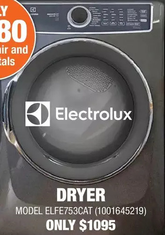 Home Depot Electrolux dryer offer