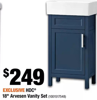 Home Depot Hdc 18" arvesen vanity set offer