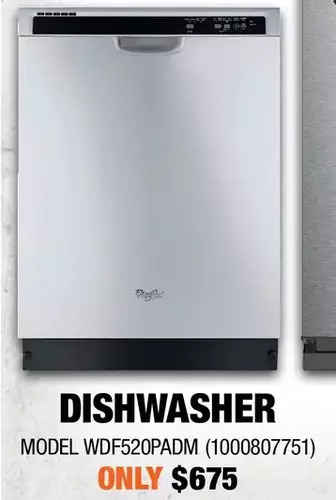 Home Depot Whirlpool dishwasher offer