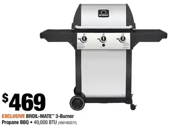 Home Depot Broil-mate 3-burner propane bbq offer