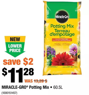 Home Depot Miracle-gro potting mix offer