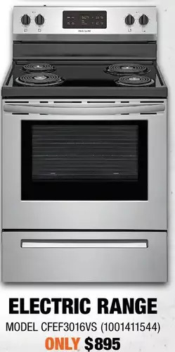 Home Depot Frigidaire electric range offer
