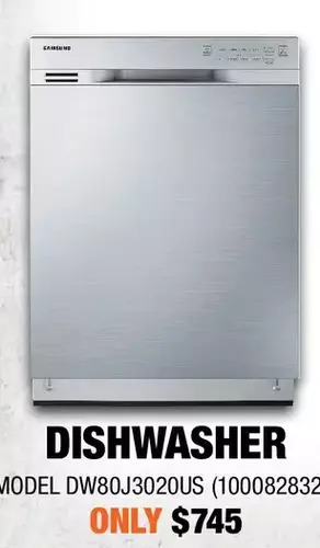 Home Depot Samsung dishwasher offer