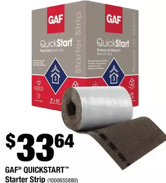 Home Depot Gaf quickstart starter strip offer